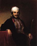 Asher Brown Durand Portrait of Isaac Edrebi of Morocco oil painting on canvas